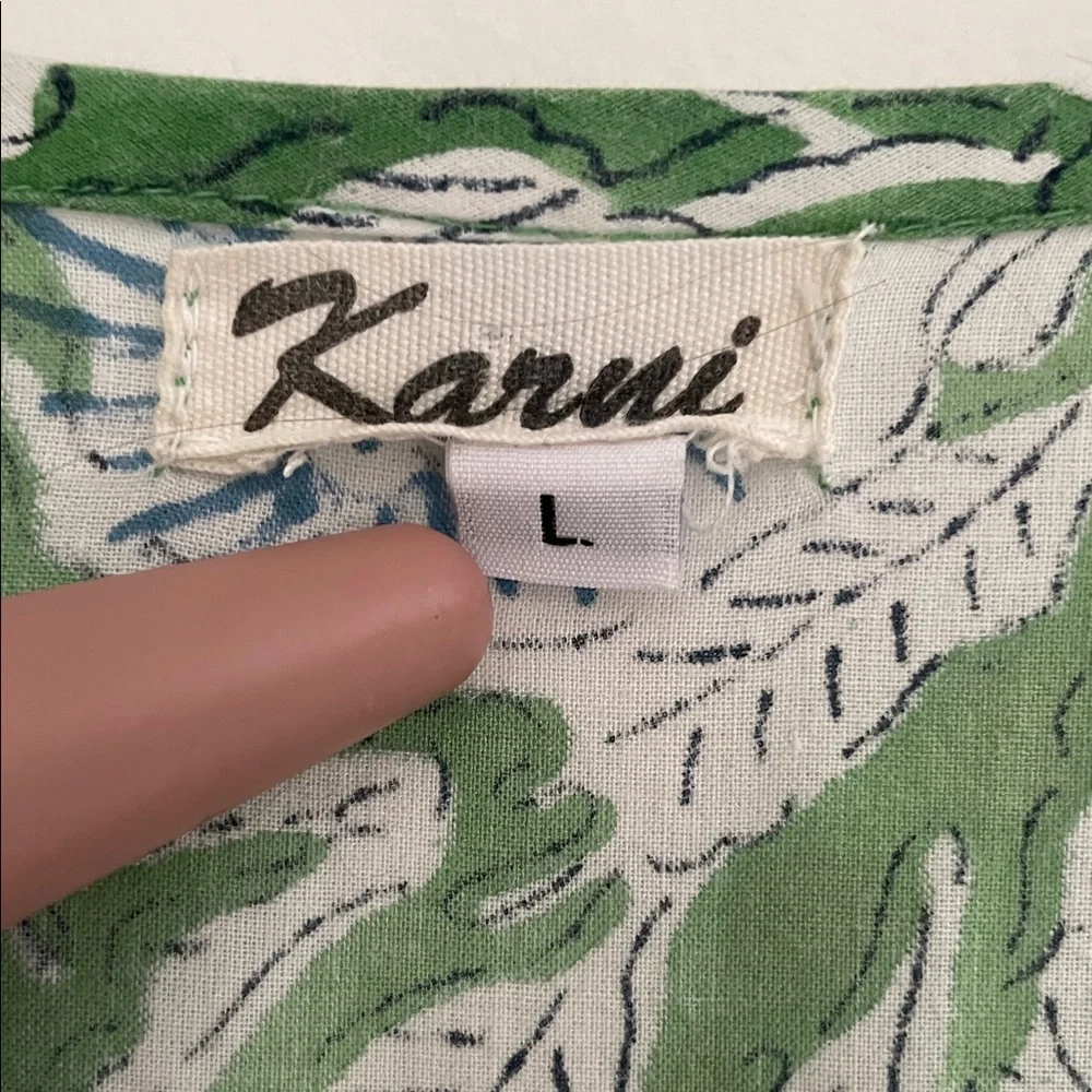 KARNI Floral Green and Blue Maxi Dress - Picture 3 of 11